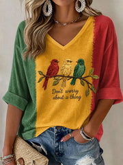 Women's Reggae Print Casual Top