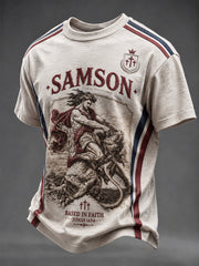 Men's British Style Faith Printed T-shirt