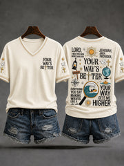 Women's Christian Your Ways Better V-neck Short Sleeve T-shirt