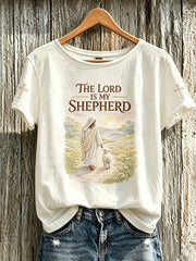 Women's Faith Slogan Pattern Printed Leisure Round Neck Short sleeve T-shirt