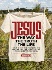 Men's Christian Jesus is The Way Short Sleeve T-shirt