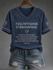 Women's FGSLTWTHGHOB STWBIHSNPBHEL V-neck T-shirt