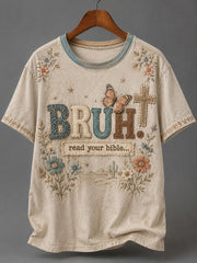 Women's Bruh Read Your Bible Short-sleeved T-shirt