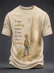 Men's Casual "Faith" Print T-Shirt