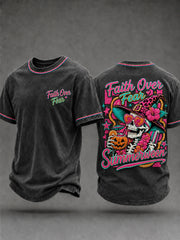 Men's Christian Faith Over Fear Double Sided Short Sleeve T-shirt