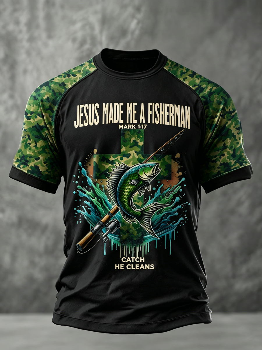 Men's Even Jesus Had a Fish Story short sleeve t-shirt