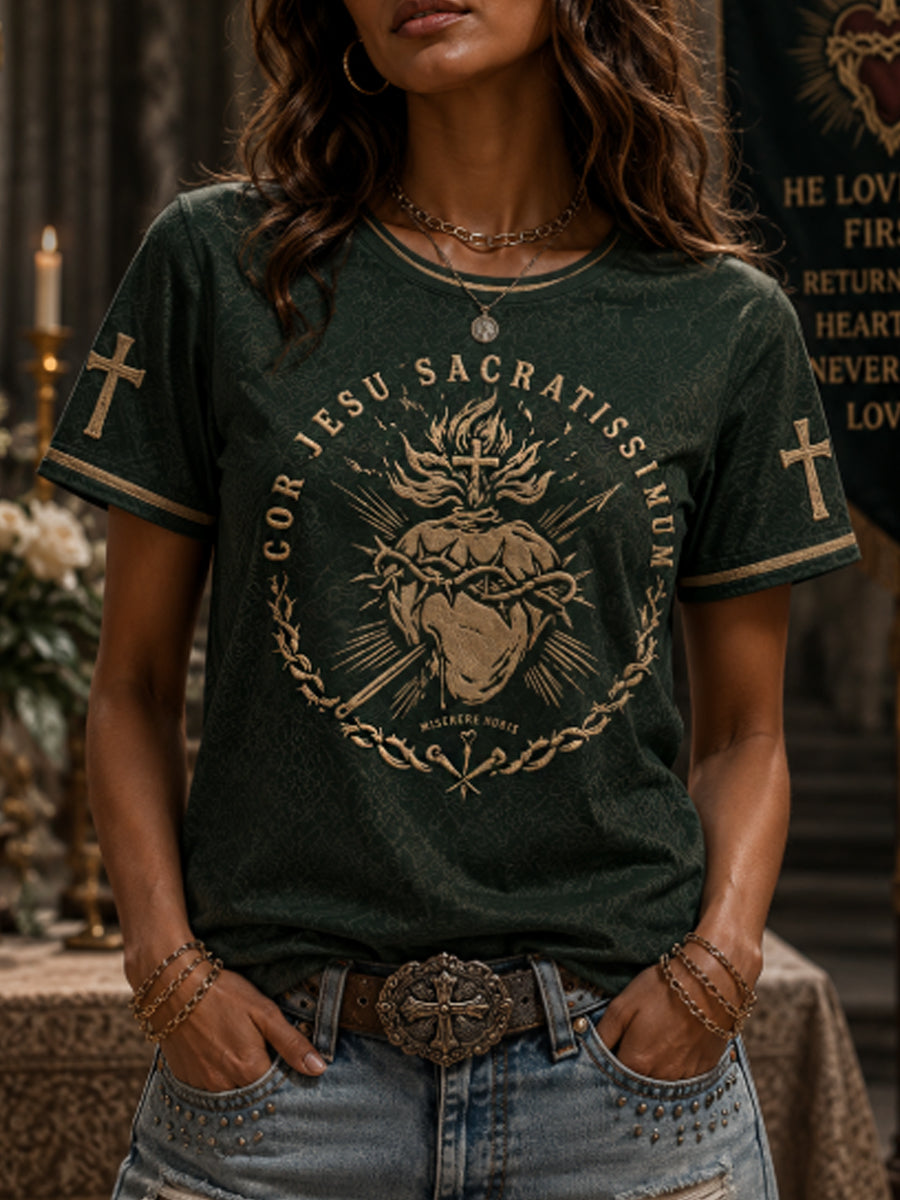 Women's Sacred Heart of Jesus T-shirt