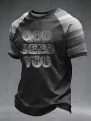 Men's Faith Printed Casual short sleeves t-shirt