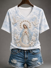 Women's Assumption of Mary Print short-sleeved T-shirt