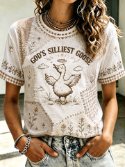 Women's Faith Printed short-sleeved T-shirt