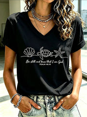 Women's Be Still And Know That I Am God Short Sleeve T-Shirt