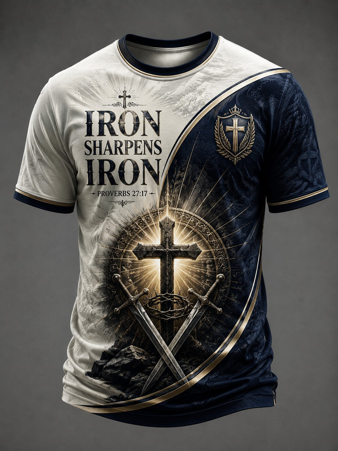 Men's Iron Sharpens Iron 27:17 Printed T-shirt