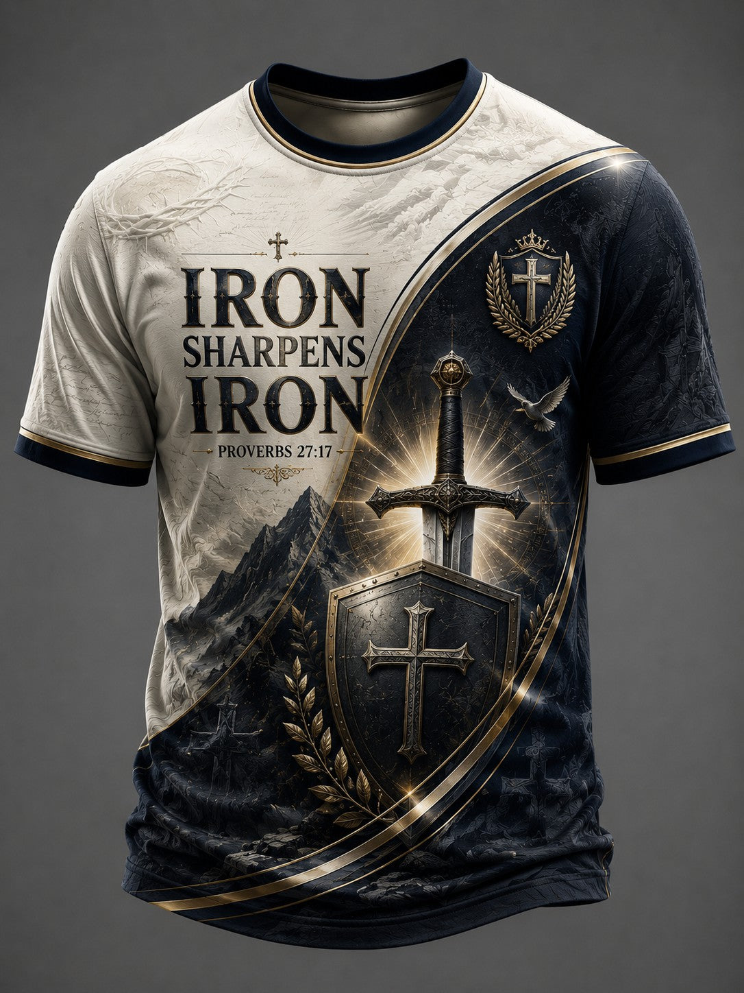 Men's Iron Sharpens Iron 27:17 Printed T-shirt