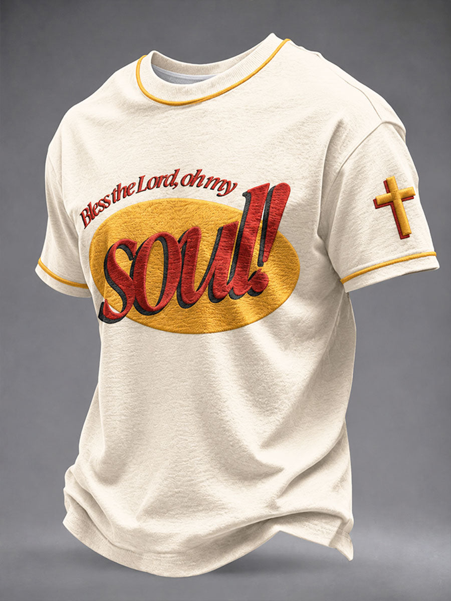 Men's “Bless The Lord, Oh My Soul！” Faith Casual T-shirt