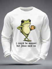 Men's 'I Could Be Meaner But Jesus Said No' Printed Casual T-Shirt