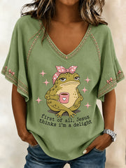 Women's 'Jesus Thinks I'm A Delight' Printed Casual T-Shirt