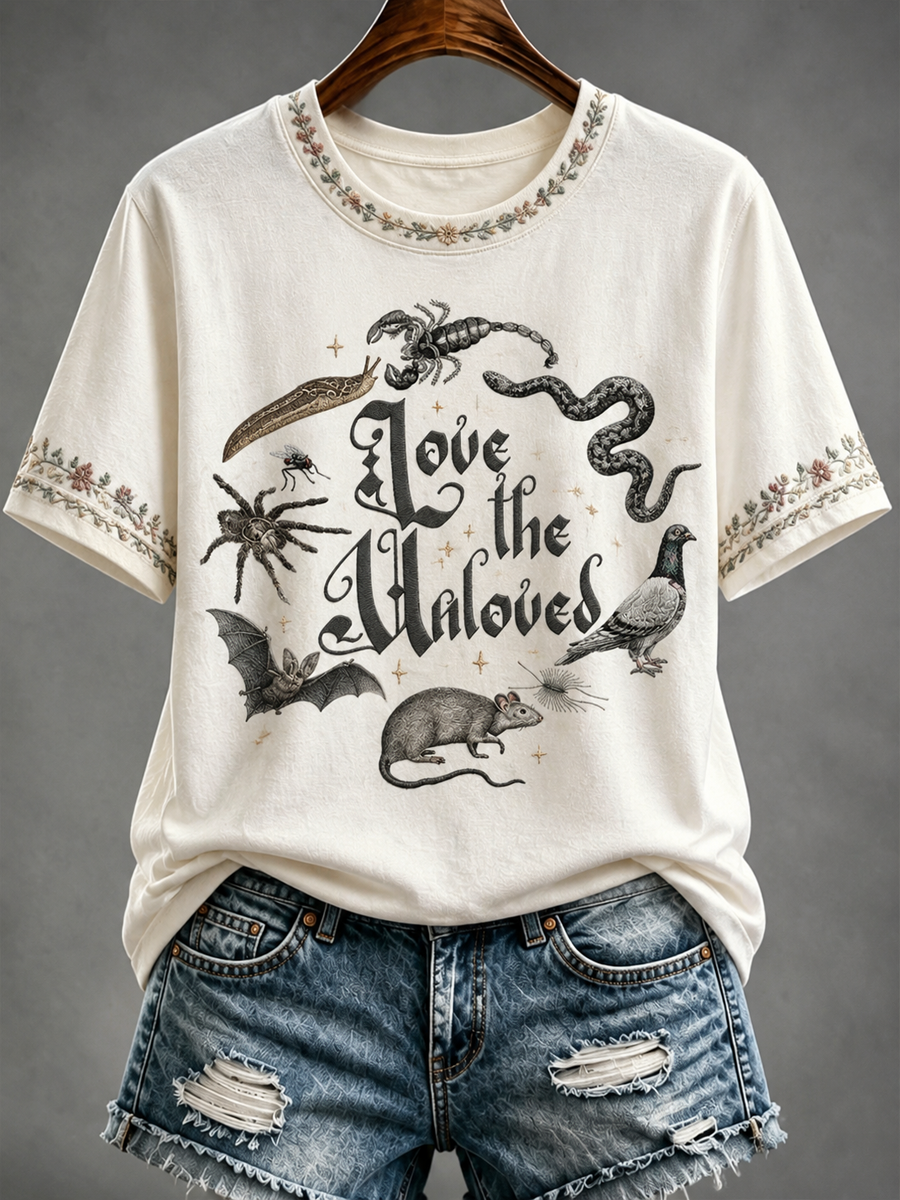 Women's love the unloved short-sleeved T-shirt