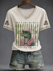 Women's Faith Printed V-neck T-shirt