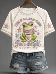 Women's 'Jesus Thinks I'm A Delight' Printed Casual T-Shirt
