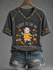 Women's Funny Christian I Was Dilly Dallying Short Sleeve T-shirt