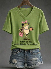 Women's 'Jesus Thinks I'm A Delight' Printed Casual T-Shirt