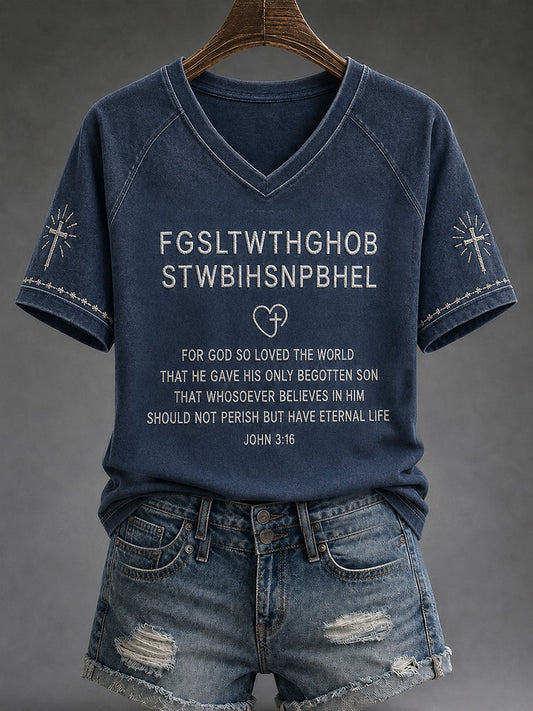 Women's FGSLTWTHGHOB STWBIHSNPBHEL V-neck  T-shirt