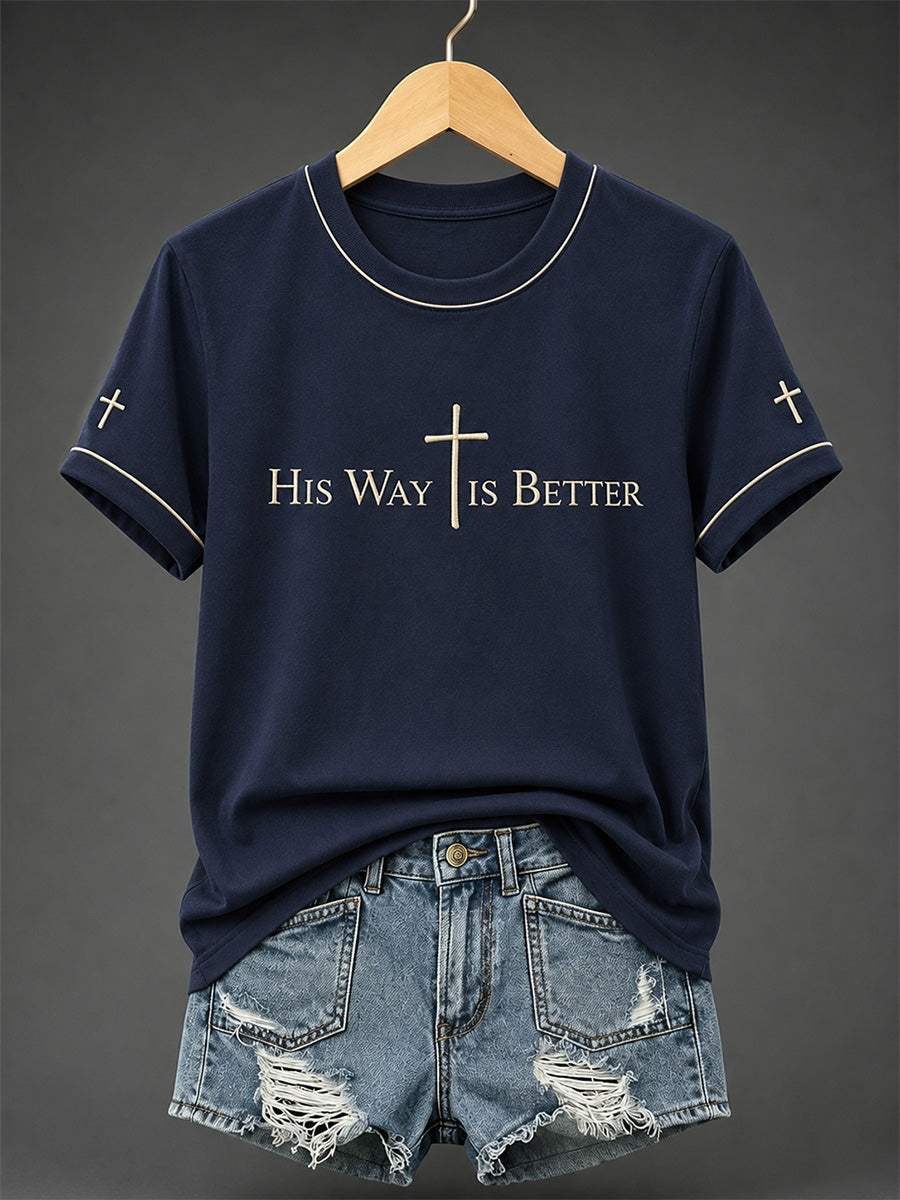 Women's His Way Is Better Print Casual Tee