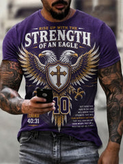 Men's Strength Of An Eagle Printed T-shirt