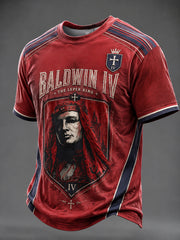 Men's British Style Faith Printed T-shirt