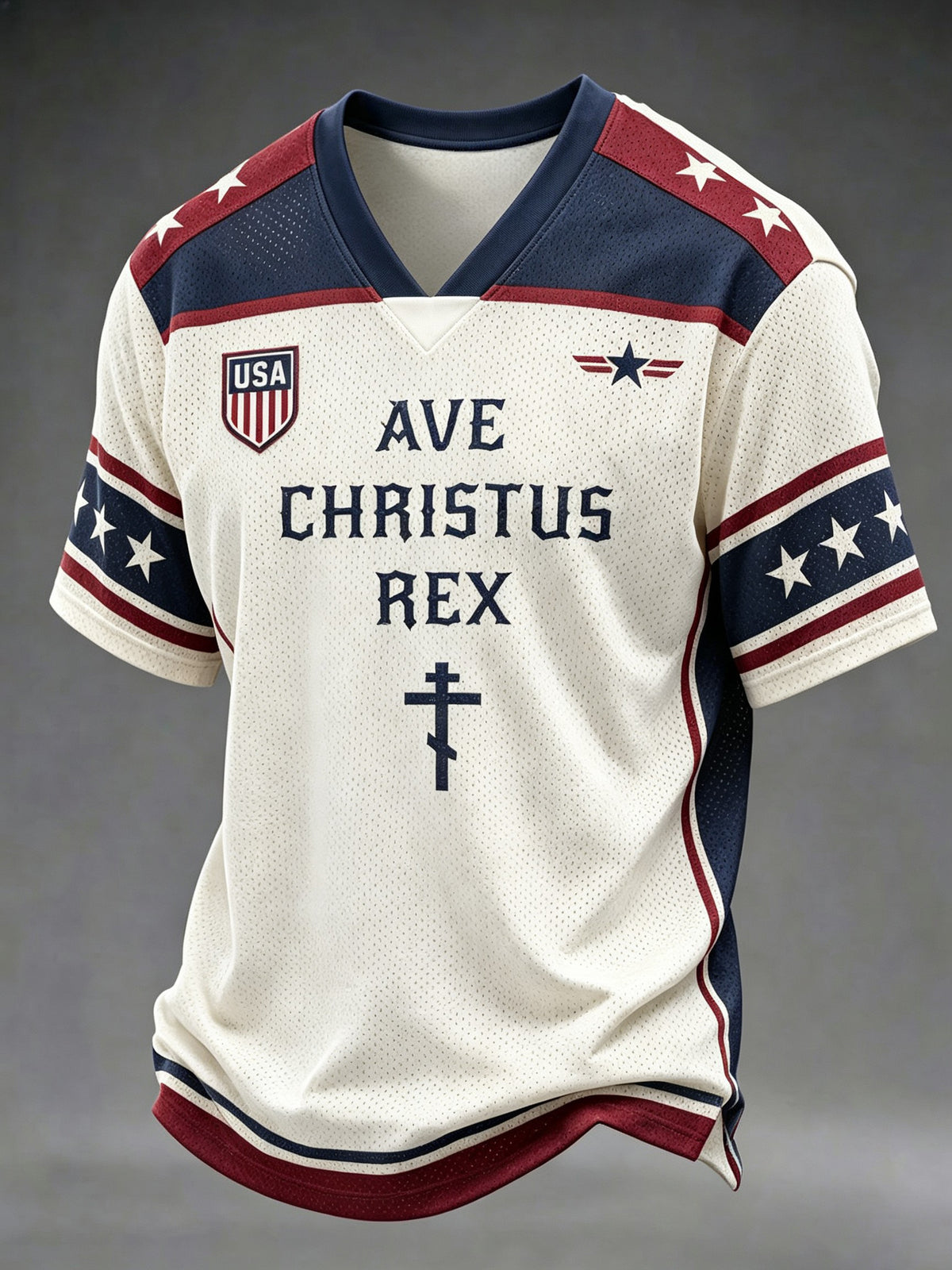 Men's Faith Printed V-neck T-shirt