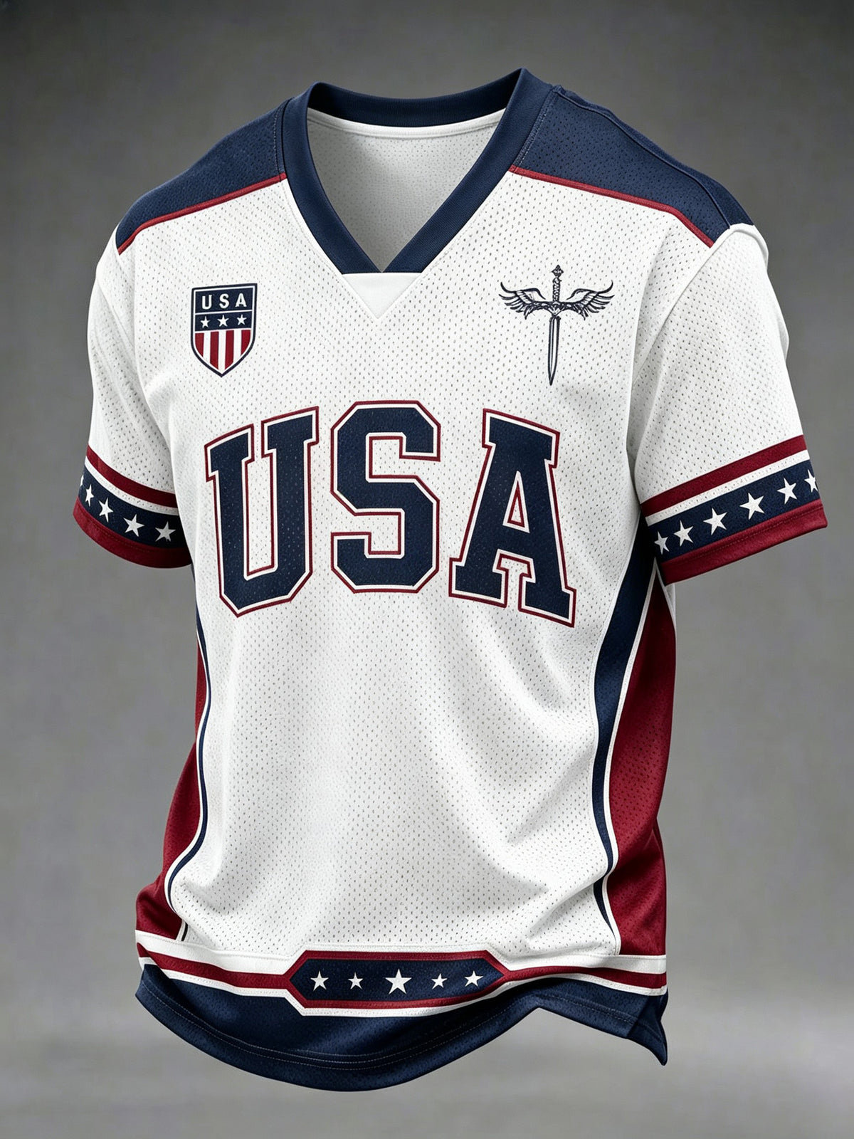 Men's Faith USA Printed V-neck T-shirt