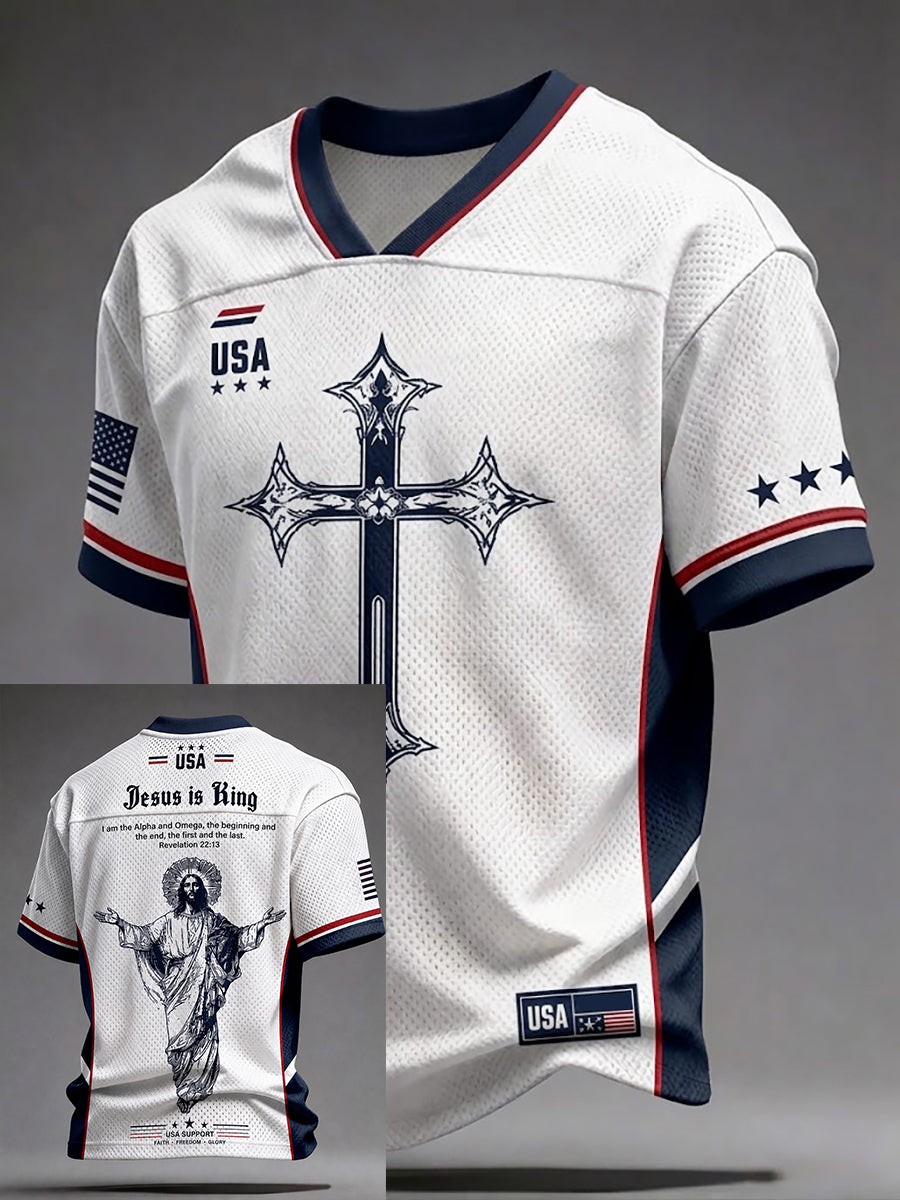 Men's USA Faith Print Jersey