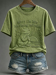 Women's Sorry I'm Late His Timing Not Mine Short-sleeved T-shirt