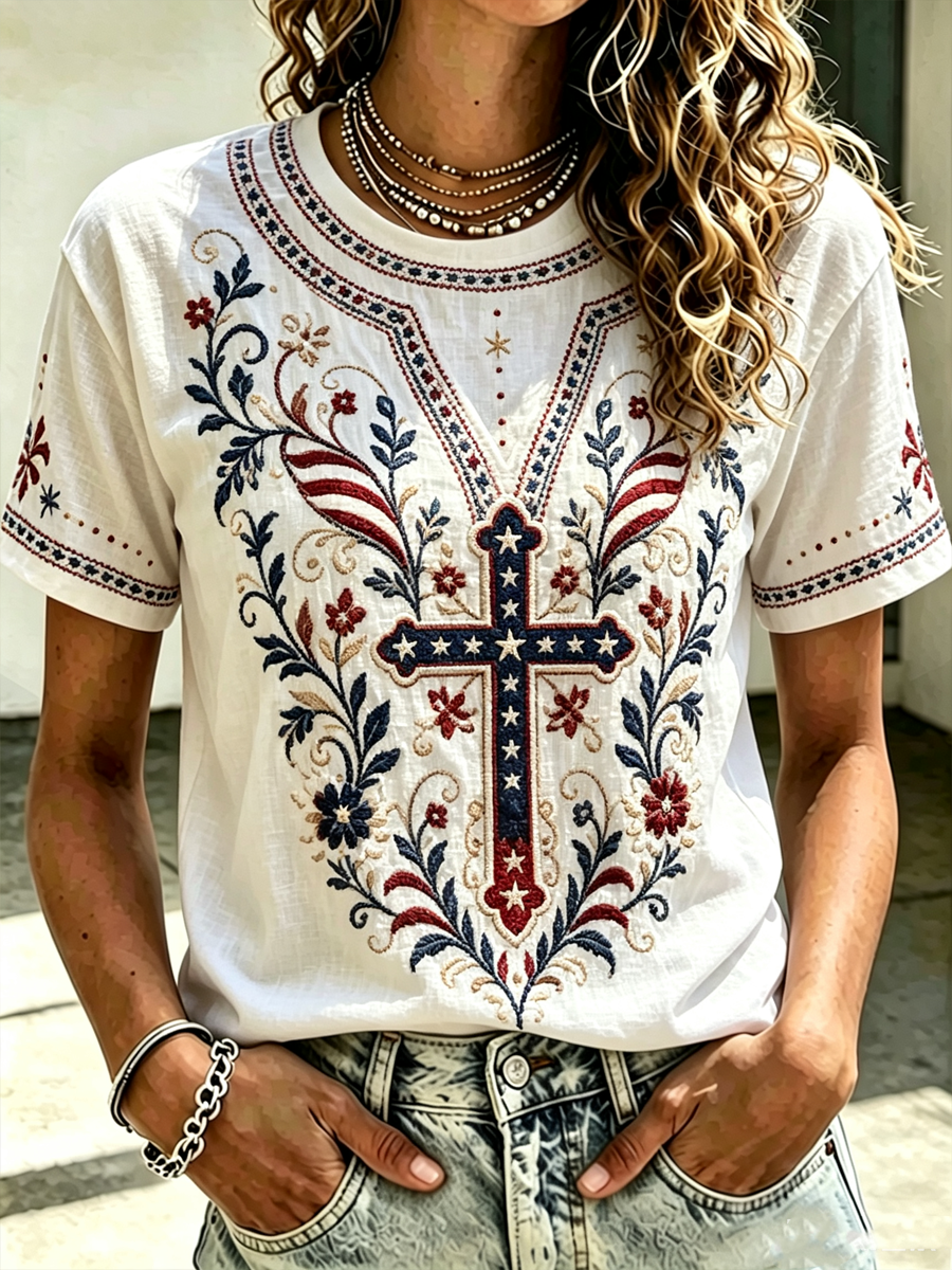 Women's faith short-sleeved T-shirt