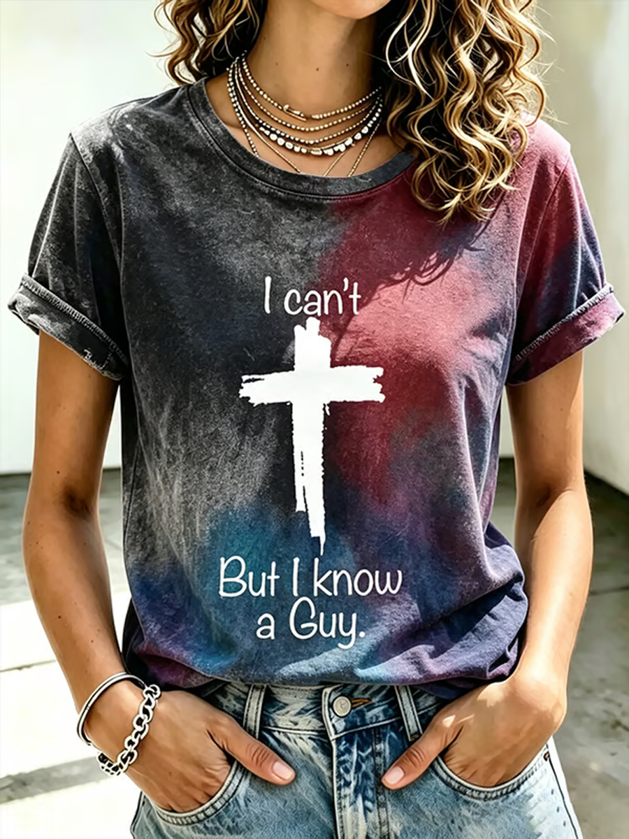 Women's I can't, but I know a guy short-sleeved T-shirt