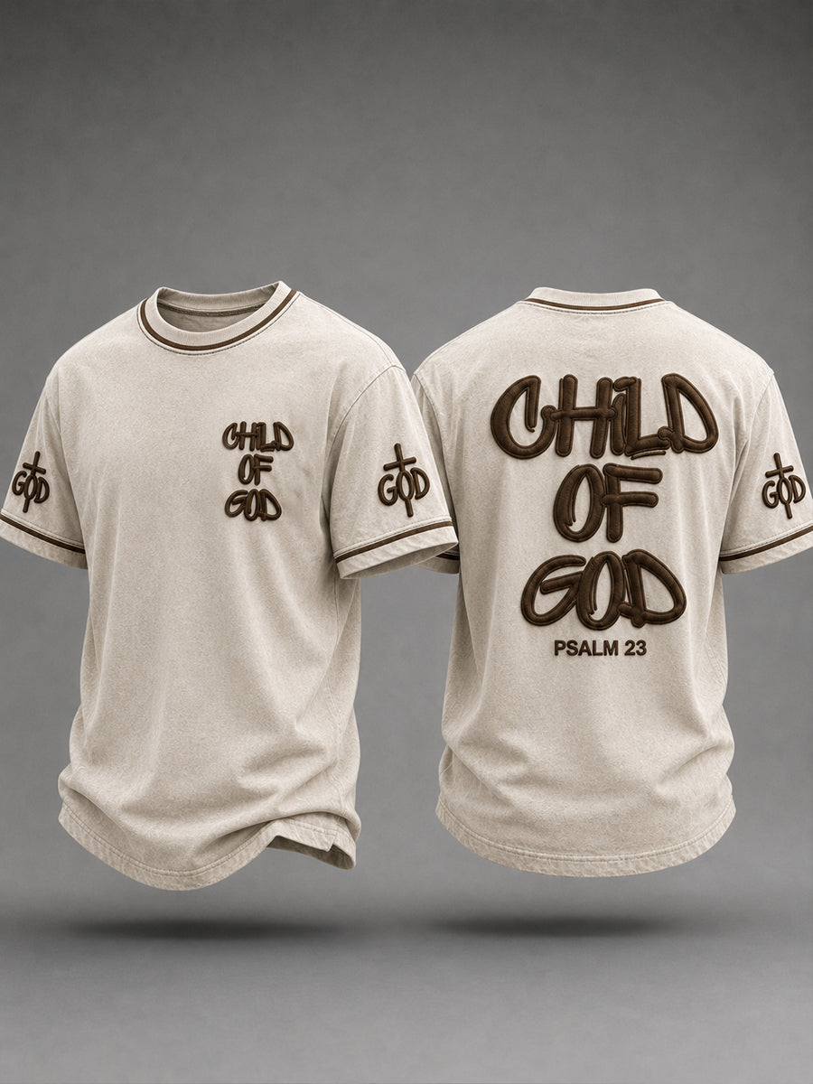 Men's  Christian Child Of God Cross Short-sleeved T-shirt