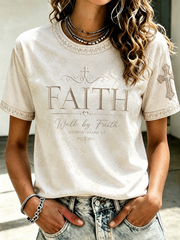 Women's faith short-sleeved T-shirt