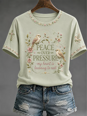 Women's Casual Faith-Inspired Graphic short-sleeved T-shirt