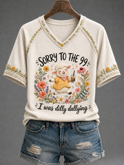 Women's Funny Christian I Was Dilly Dallying Short Sleeve T-shirt