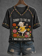 Women's Funny Christian I Was Dilly Dallying Short Sleeve T-shirt