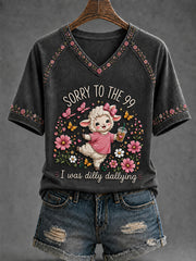 Women's Funny Christian I Was Dilly Dallying Short Sleeve T-shirt