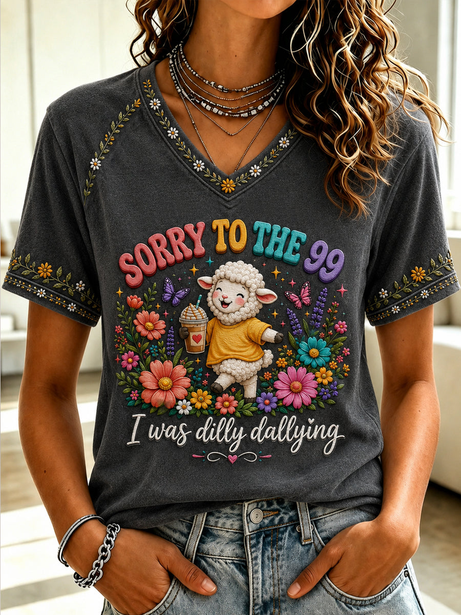 Women's Funny Christian I Was Dilly Dallying Short Sleeve T-shirt