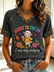 Women's Funny Christian I Was Dilly Dallying Short Sleeve T-shirt